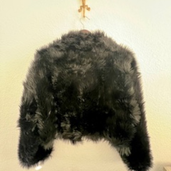 Free People All Night Faux Fur Jacket in Black, Women’s Size Medium NWT - Picture 4 of 14